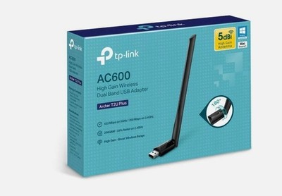 TP-Link AC600 USB WiFi Adapter Archer T2U Plus High Gain 5dBi Antenna