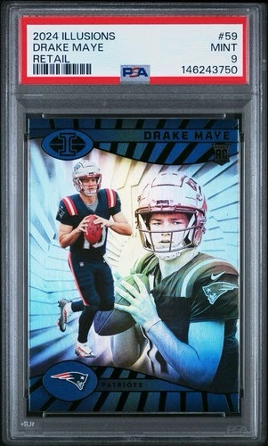2024 Illusions Drake Maye RC #59 Retail PSA 9 Mint