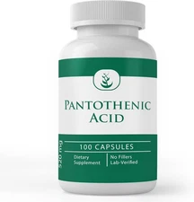 PURE ORIGINAL INGREDIENTS Pantothenic Acid (100 Capsules) Pure, Vitamin B5, Calc