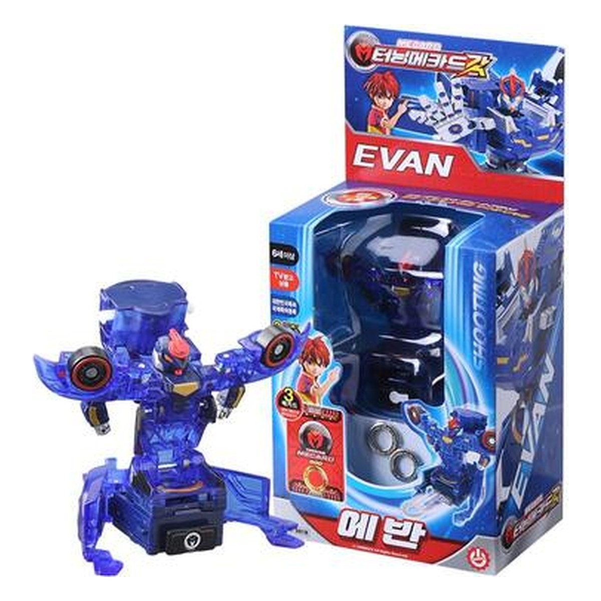 Turning Mecard God Evan Action Figure Kids Gift Toy Korea Official Authentic New