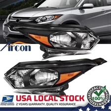 Headlights Assembly Headlamp Halogen Fit 2016 2017 2018 Honda HR-V HRV LH+RH