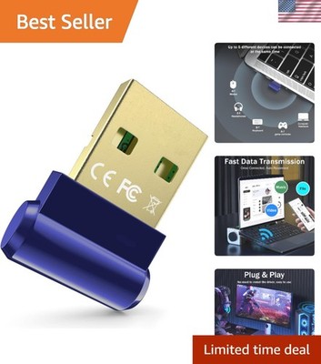 Bluetooth 5.3 Mini USB Adapter - Wireless Receiver & Transmitter for Windows 11