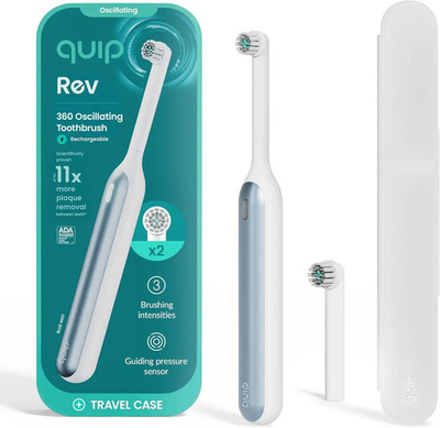 #ad Quip Rev 360 Oscillating Rechargeable Electric Toothbrush with Replaceable Brush $29.99