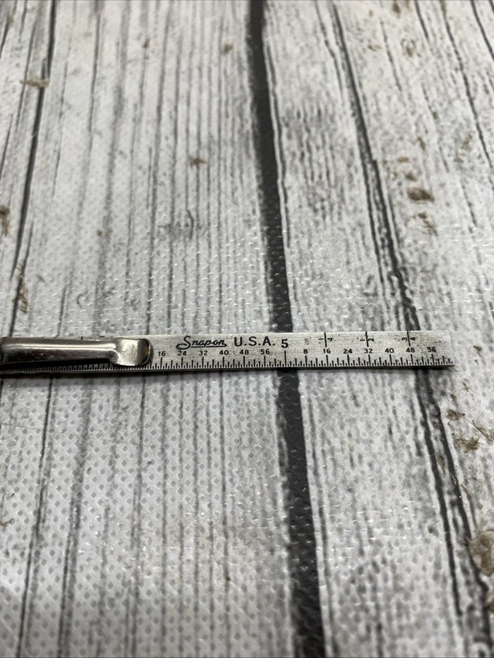 Vintage Snap-On Tools Tape Measure Stick Mini Small Metal - Image 2 of 4