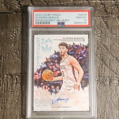 Panini 2022-23 Court Kings Alperen Sengun Impressionist Ink Ruby /49 Auto PSA 10