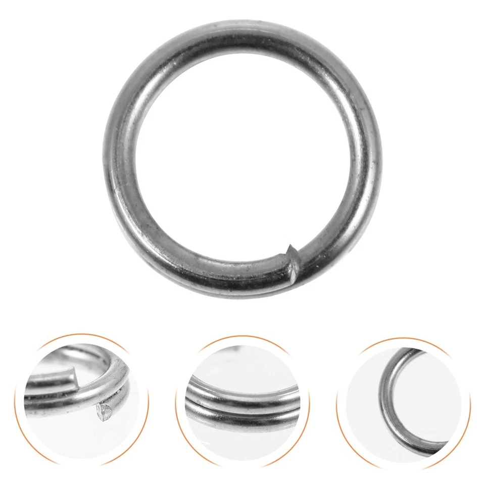  100 Pcs Connecting Ring Fishing Split Rings Swivel Connector Double Lure - Image 4 of 4