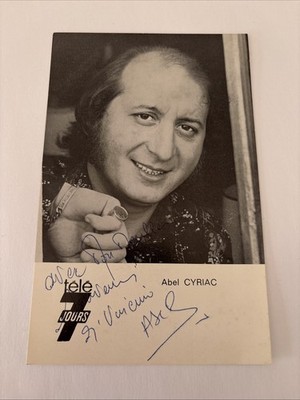 Autogramm Foto Karte gewidmet Abel Cyriac