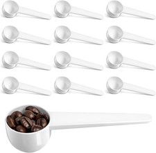 12 Pack Plastic Measuring Scoop, 15 cc/1 tablespoon/15 mL, Long Handle Plastic