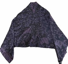 NWOT Alpaca Ladies Peruvian Link Reversible Cape Brown/ Rose One Size