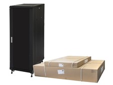 ARMADIO RACK 19" PER RETI 32U (A)1610, (L)600, (P)600 COLORE NERO DISASSEMBLATO 