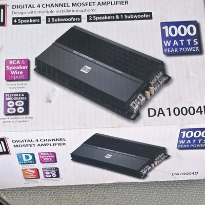 Dual Electronics DA10004D Digital 4-Channel MOSFET Amplifier 1000W RMS
