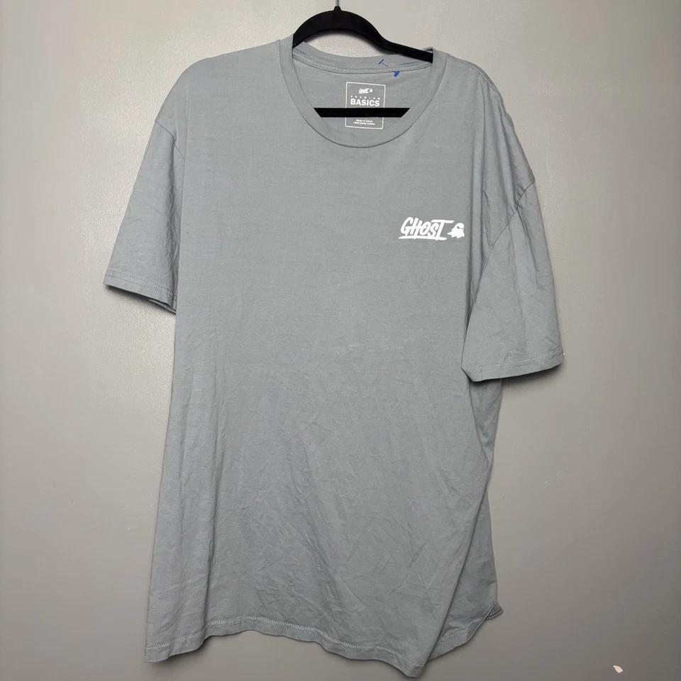 Camisa Ghost Hombre XXL 100% Algodón Zuma Reflectante Estilo de Vida Proteína Entrenamiento 2XL  Foto 2 de 4