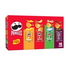 Pringles Potato Crisps Chips, Lunch Snacks, 1.38 Ounce Pack of 16 , No Color