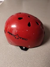 2002 Vintage PRO TEC Classic Skate Helmet Red M 55-56 cm Skateboard Used