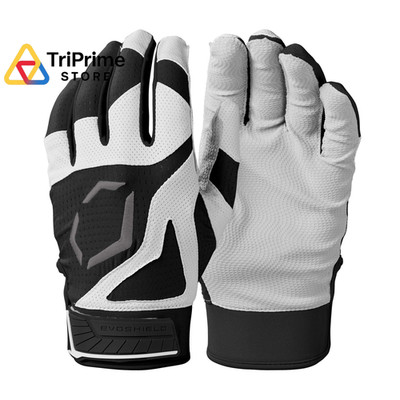 EvoShield SRZ-1  Adult Batting Gloves - Black, Medium Medium, Black