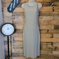 Soprano women's ribbed raceback bodycon stripped maxi dress size S/M