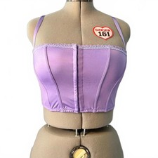 Auden Lilac Satin Corset Bra