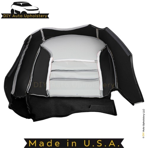2000-2002 For Ford Crown Victoria Genuine Leather Front Replacement Covers Black - Foto 50 di 83