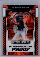 Quentin Young 2025 Leaf Optichrome Baseball 1/1 Pre Production Proof