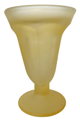 1 Libbey Ka-Dinks Frosted Parfait Sundae Glass Ombre Yellow EUC