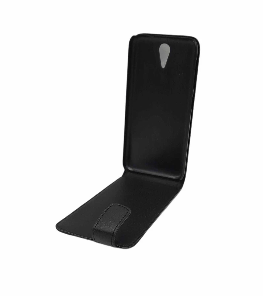 Custodia Top Open per HTC Desire 620 – Cover Elegante in Pelle Sintetica Nera - Immagine 2 di 2