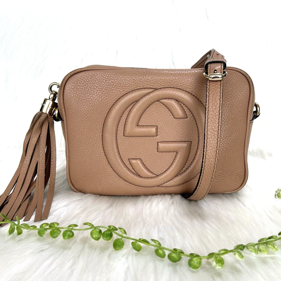 GUCCI SOHO Disco Crossbody Bag Brown Leather Purse w/box - Image 2 of 4