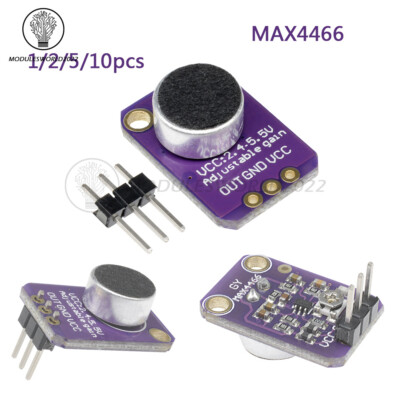 1-10pcs GY-MAX4466 Electret Microphone Amplifier w/ Adjustable Gain for Arduino