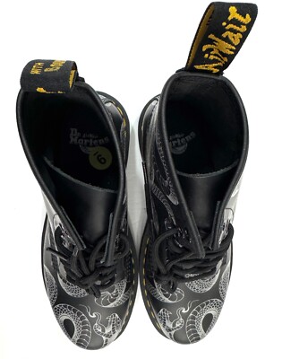 Dr. Martens 1460 Wild Serpent Smooth black Leather Boots Snake
