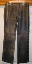 NEW Women's Harley Davidson Laredo Brown Leather Pants Size 6
