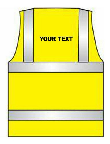 Chaleco Hi Vis Texto Personalizado Logotipo Imagen Impresa - Hi Viz para Seguridad etc trabajo - Imagen 2 de 6