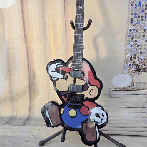 Ultra-realistic cartoon character electric guitar Double tremolo bridge 24 frets