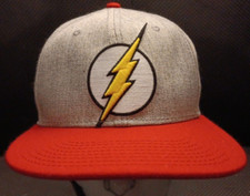 2016 Adj Snapback DC Comics Gray The Flash Embroidered Logo Collector Hat Cap