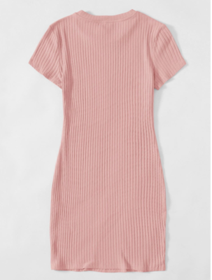 Baby Pink Solid Rib-knit Bodycon Dress Sz XS S M L XL | eBay Baby Pink Solid Rib-knit Bodycon Dress Sz XS S M L XL | eBay