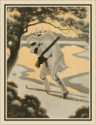 The Lynx Hunter : Arthur Heming : 1919 :  Archival Quality Art Print