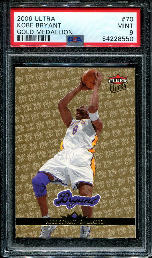 PSA 9 MINT 2006 ULTRA KOBE BRYANT #70 GOLD MEDALLION LAKERS B206