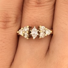 0.35ct Oval Cut Diamond Engagement Ring in 14k Yellow Gold