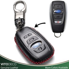 Vitodeco 4-button Leather Key Fob Case For Subaru Foresterimprezaoutback 2026