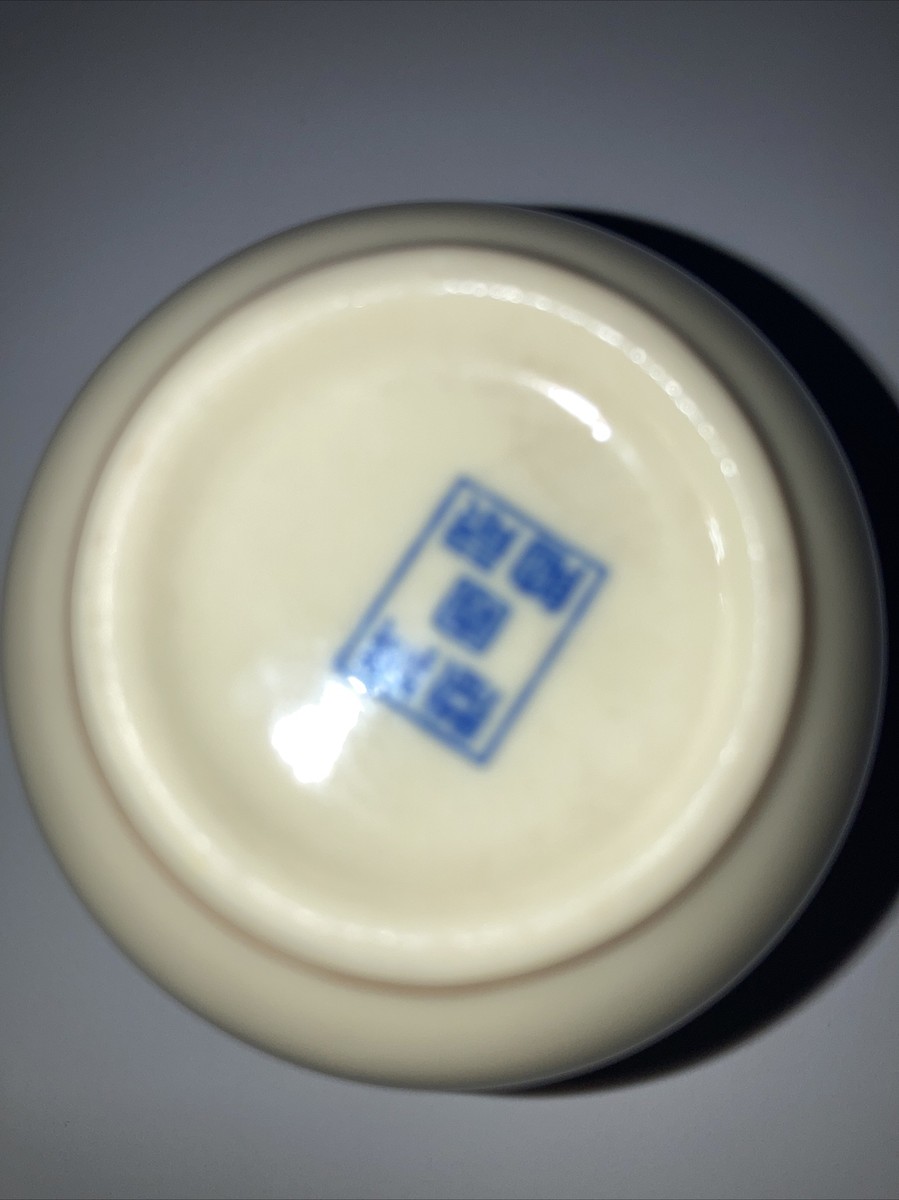 New Blue Flowers White Porcelain Tea Cup 110ml Ceramic Teacup Kung