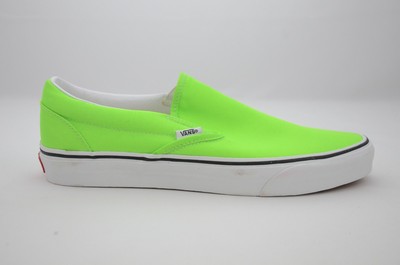 lime green vans slip ons