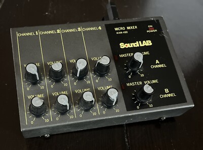 SOUNDLAB WAM-490 4-Channel Portable Stereo Micro Desktop Mixer