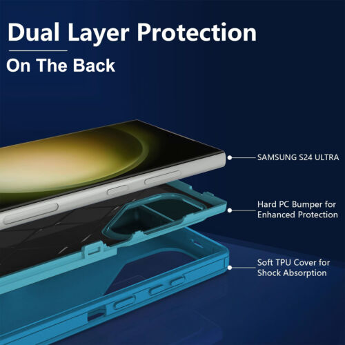 For Samsung Galaxy S25 Ultra 24 23 22 + Shockproof Case Cover+Screen Protector - Picture 37 of 39
