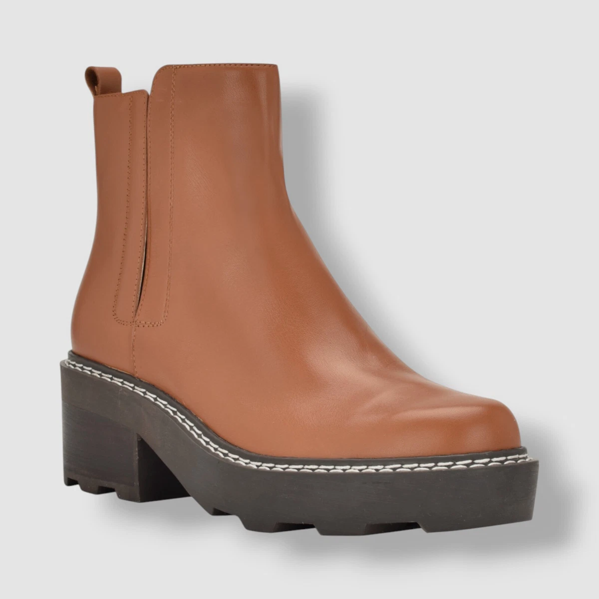 Calvin Klein Leather Upper Brown Boots for Men for Sale  display picture 1