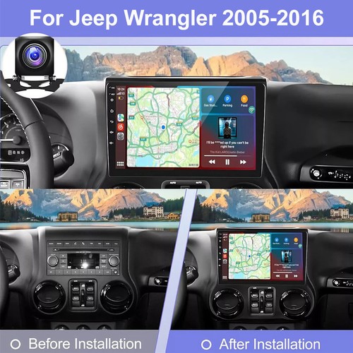 For Jeep Wrangler 2007-2017 10.1" Android 13.0 Car Radio Stereo GPS Navi Carplay - Picture 2 of 19