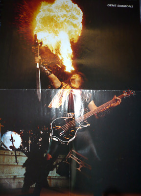 Gene Simmons Kiss XL Poster A2 Band 90er Party für Fan Sammlung RS Paul Stanley