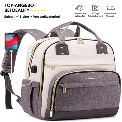 Anti-Diebstahl Laptopfach | 15.6 Zoll Schutz | Schulrucksack Mädchen