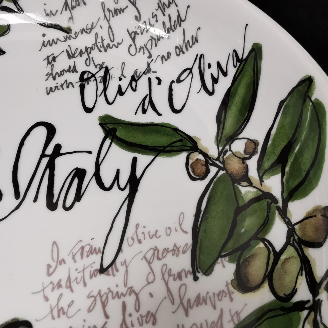 Rosanna Olive Oil Pasta Bowl White Green New Boxed RMF02RP eBay