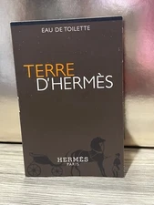 HERMES Card Sample - TERRE D'HERMES Eau de Toilette Spray - 0.06 OZ/2 ML - NEW