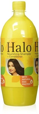 Halo Shampoo & Conditioner with Natural Egg Protein for Soft and Silky Hair 1L