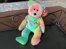 Ty Beanie Baby: Peace Bear 1996 - Retired bear