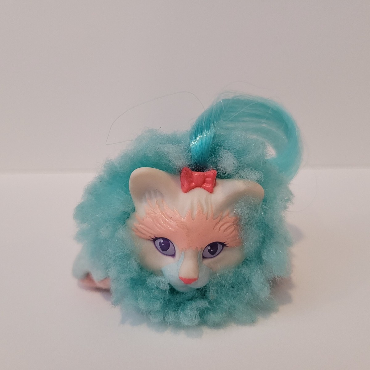 1993 Hasbro Playful Hair Cat Kitty Surprise Teal Blue Pink RARE